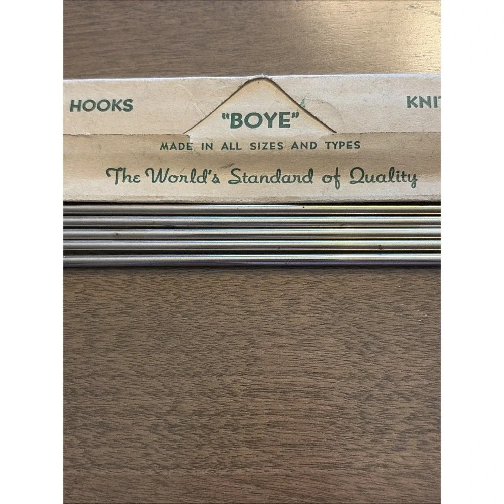 Boye Vtg Steel Knitting Pins, 9